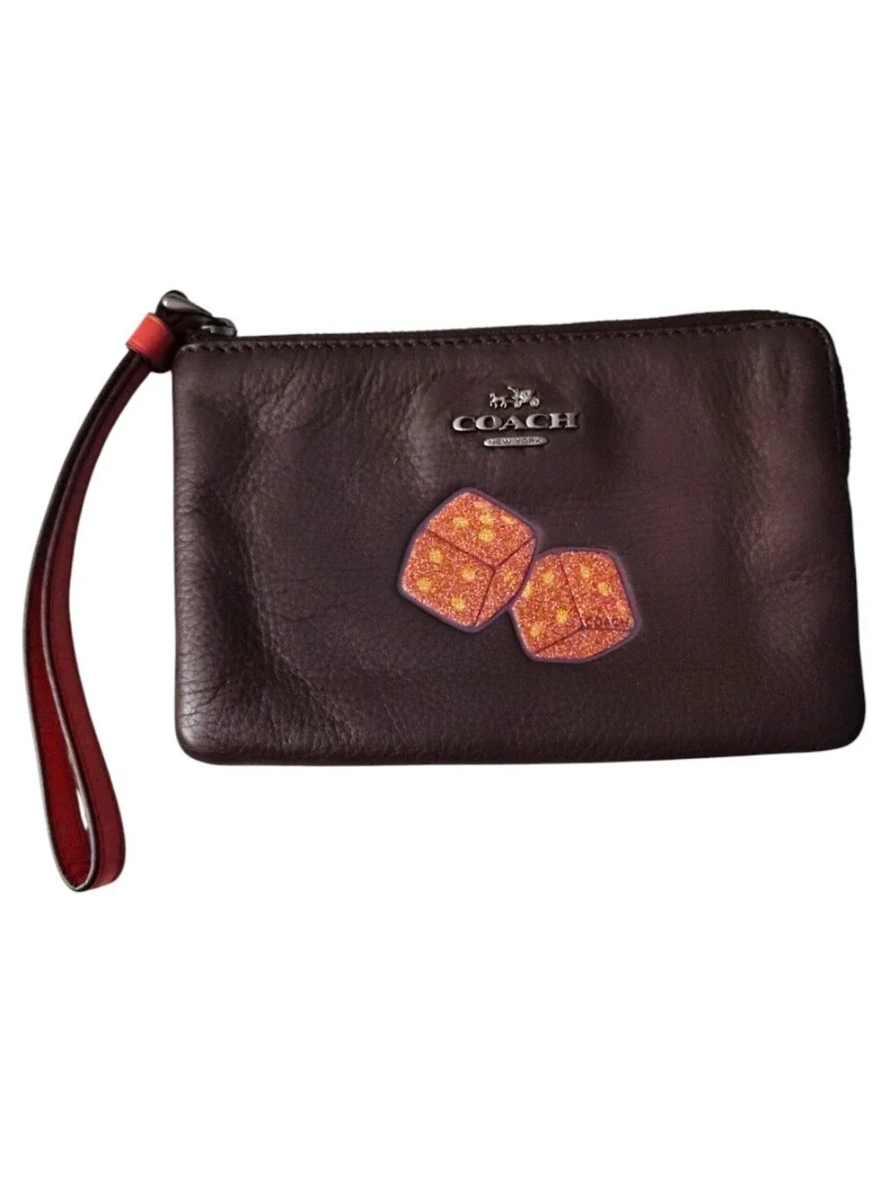 Coach Glitter Dice Wristlet